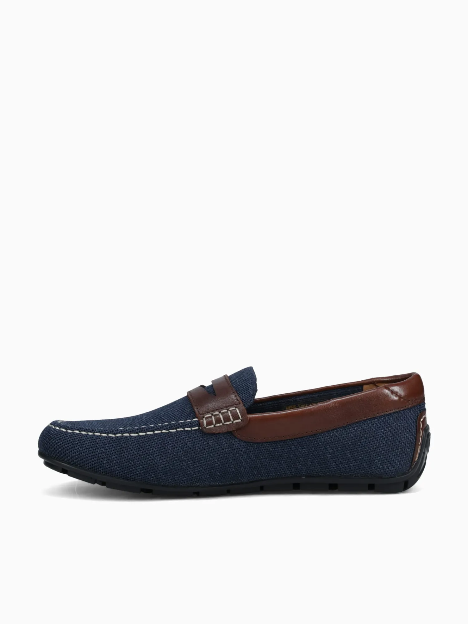 Fashion Florsheim motor knit moc toe peny brown knit Navy