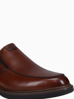 Best Florsheim norwalk moc toe slip on cognac brw lea Brown