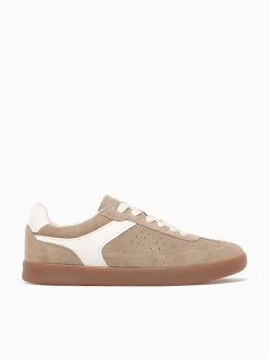 New Florsheim pace ttoe sneaker multi suede Taupe