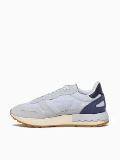 New Lacoste partner ltblu dkblu nylon suede Blue