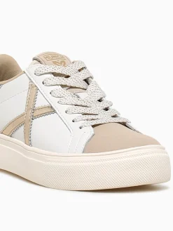 Outlet MUNICH rete sky blanco oro leather White