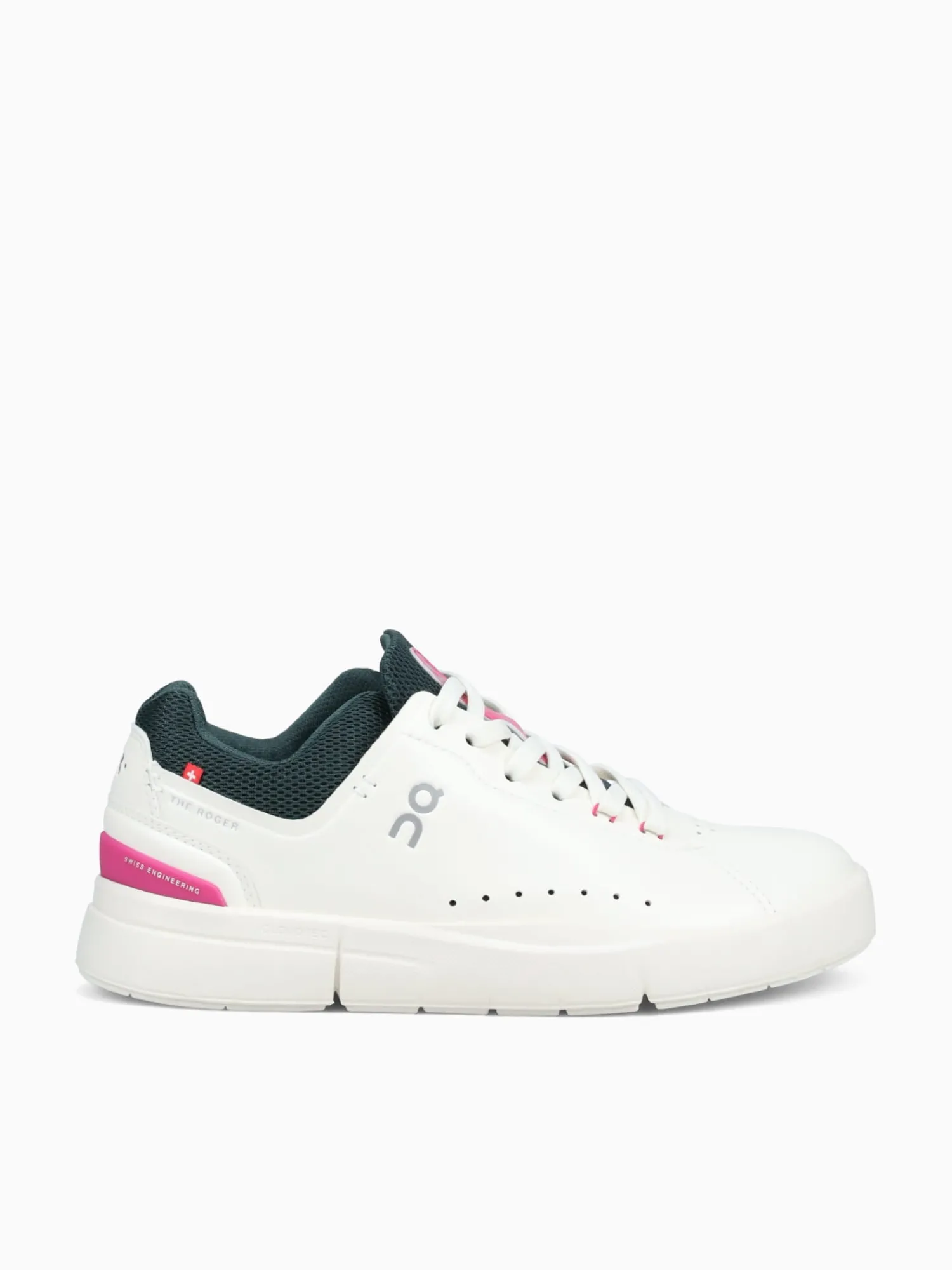 New ON roger advantage ivory pink leather Off White
