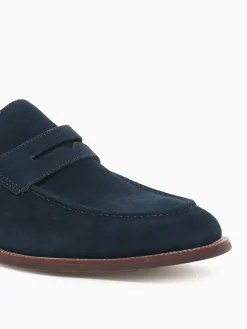 Discount Florsheim rucci moc toe penny suede Navy