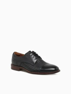 Online Florsheim rucci weave cap toe smooth weave Black