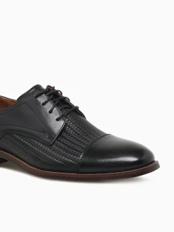 Online Florsheim rucci weave cap toe smooth weave Black
