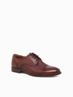 Sale Florsheim rucci weave cap toe cognac smooth weave Tan