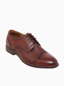 Sale Florsheim rucci weave cap toe cognac smooth weave Tan