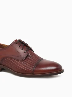 Sale Florsheim rucci weave cap toe cognac smooth weave Tan