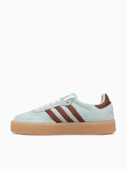 Best adidas sambae w turquoise brown suede Aqua