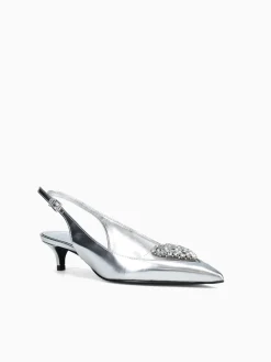Clearance Schutz satchel prata trans spechio vinil Silver