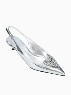 Clearance Schutz satchel prata trans spechio vinil Silver