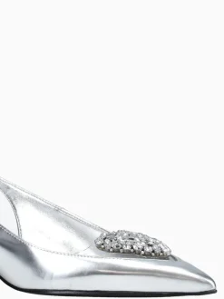 Clearance Schutz satchel prata trans spechio vinil Silver