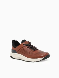 Outlet Florsheim satellite perf elastic cognac navy lea Tan
