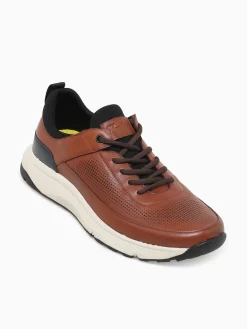 Outlet Florsheim satellite perf elastic cognac navy lea Tan