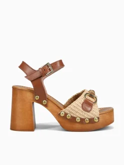Discount SANDRO ROSI sawyer e cuoio rafia vach Natural