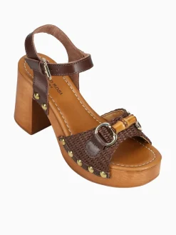 Fashion SANDRO ROSI sawyer t.moro t.moro rafia vach Brown