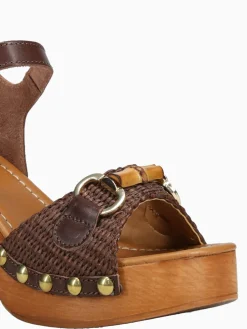 Fashion SANDRO ROSI sawyer t.moro t.moro rafia vach Brown