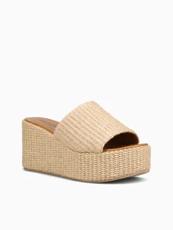 Clearance SANDRO ROSI saxon e rafia Natural