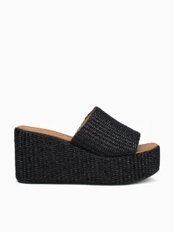 Hot Sandro Rossi saxon nero rafia Black
