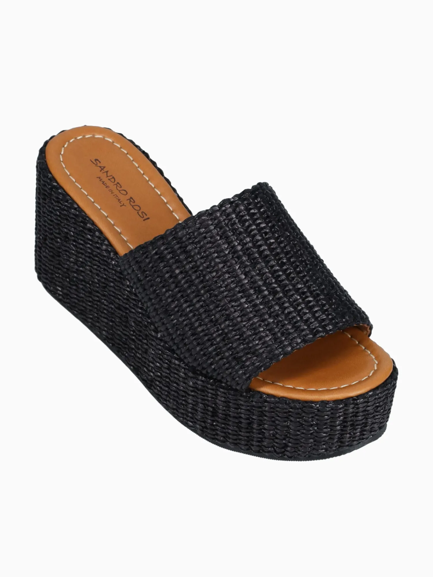 Hot Sandro Rossi saxon nero rafia Black