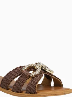 Hot SANDRO ROSI saylah marrone rafia Brown