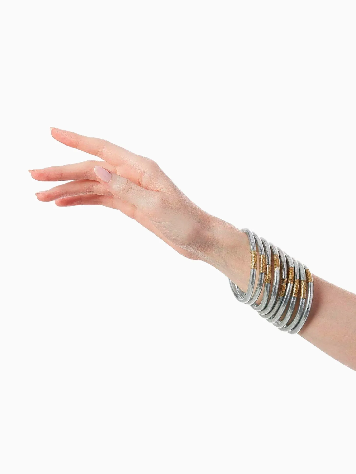 New BuDhaGirl all weather bangles awb Silver