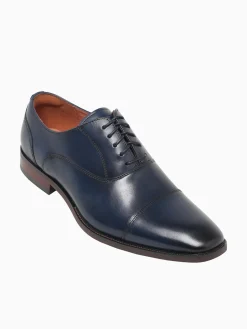 Outlet Florsheim sorrento lux cap toe bal smmoot lea Navy