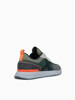 Fashion MUNICH speed 01 green mesh suede Green Multi