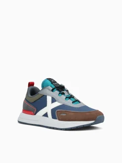 Discount MUNICH speed 05 mesh suede Navy