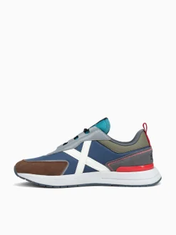 Discount MUNICH speed 05 mesh suede Navy