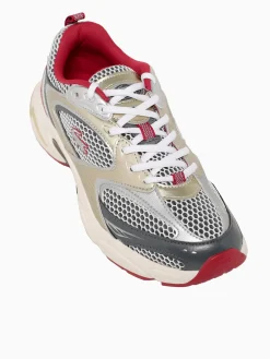Discount Lacoste storm 96 2k offwhite mesh Red