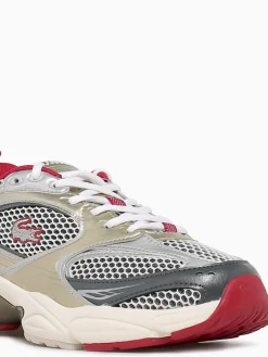 Discount Lacoste storm 96 2k offwhite mesh Red
