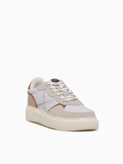 Hot MUNICH suggar blanco tan leather White
