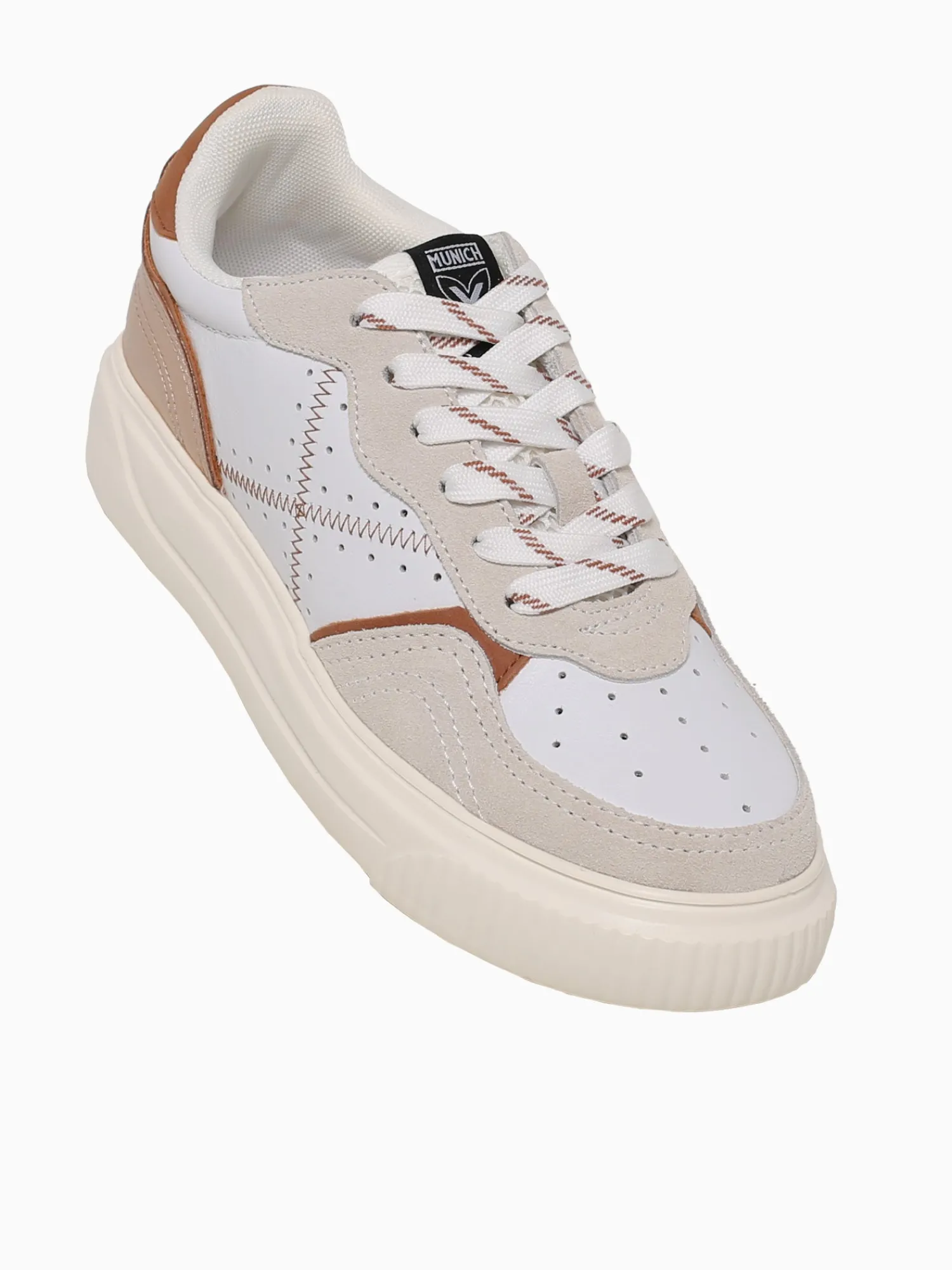 Hot MUNICH suggar blanco tan leather White