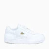Best Lacoste t clip 124 white gold leather White Multi
