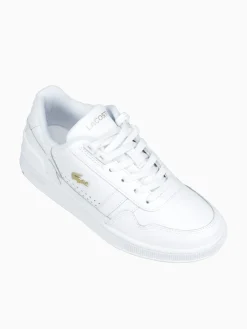 Best Lacoste t clip 124 white gold leather White Multi