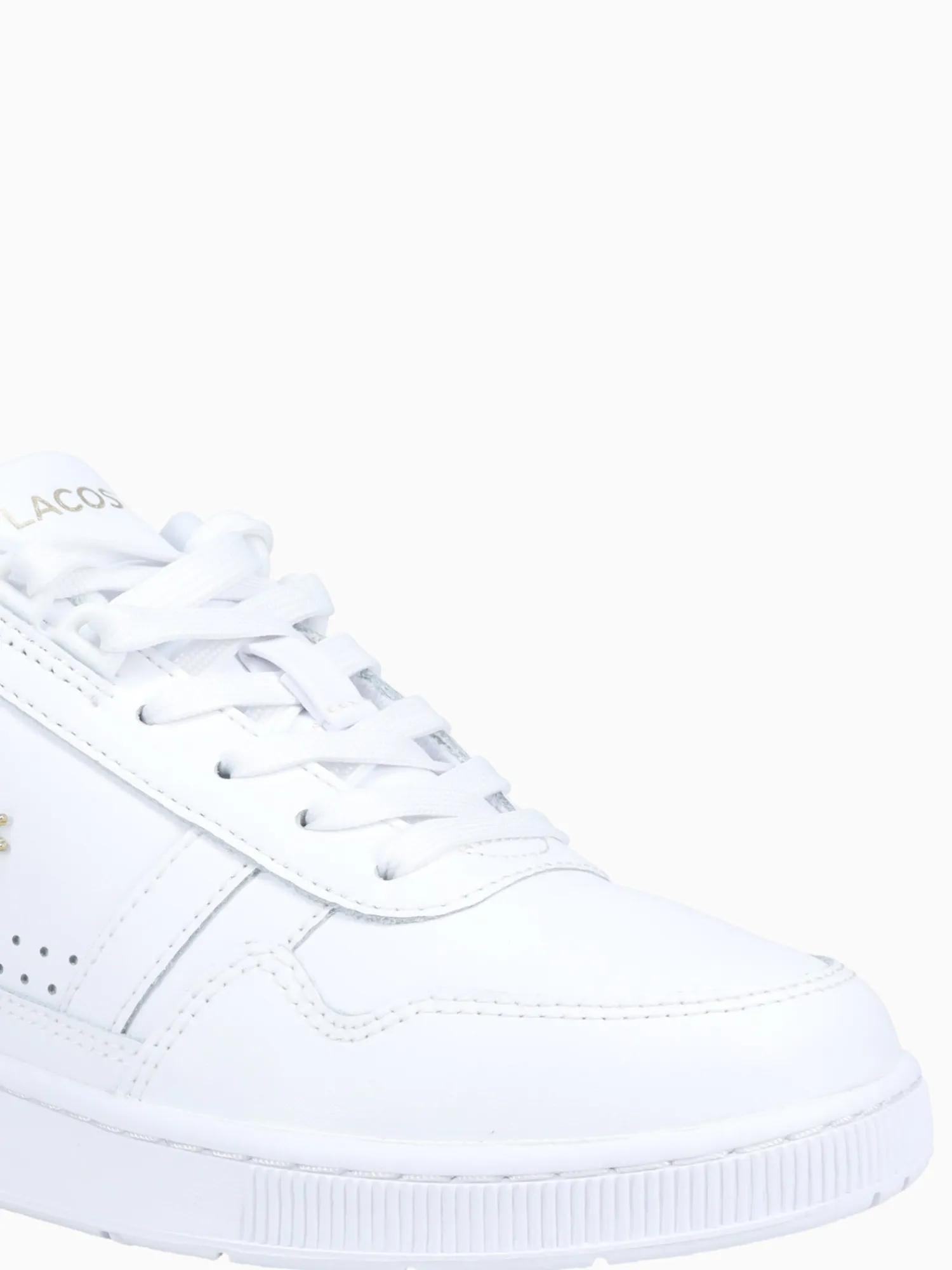Best Lacoste t clip 124 white gold leather White Multi