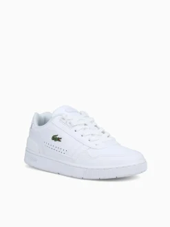 Fashion Lacoste t clip 123 wht wht leather White