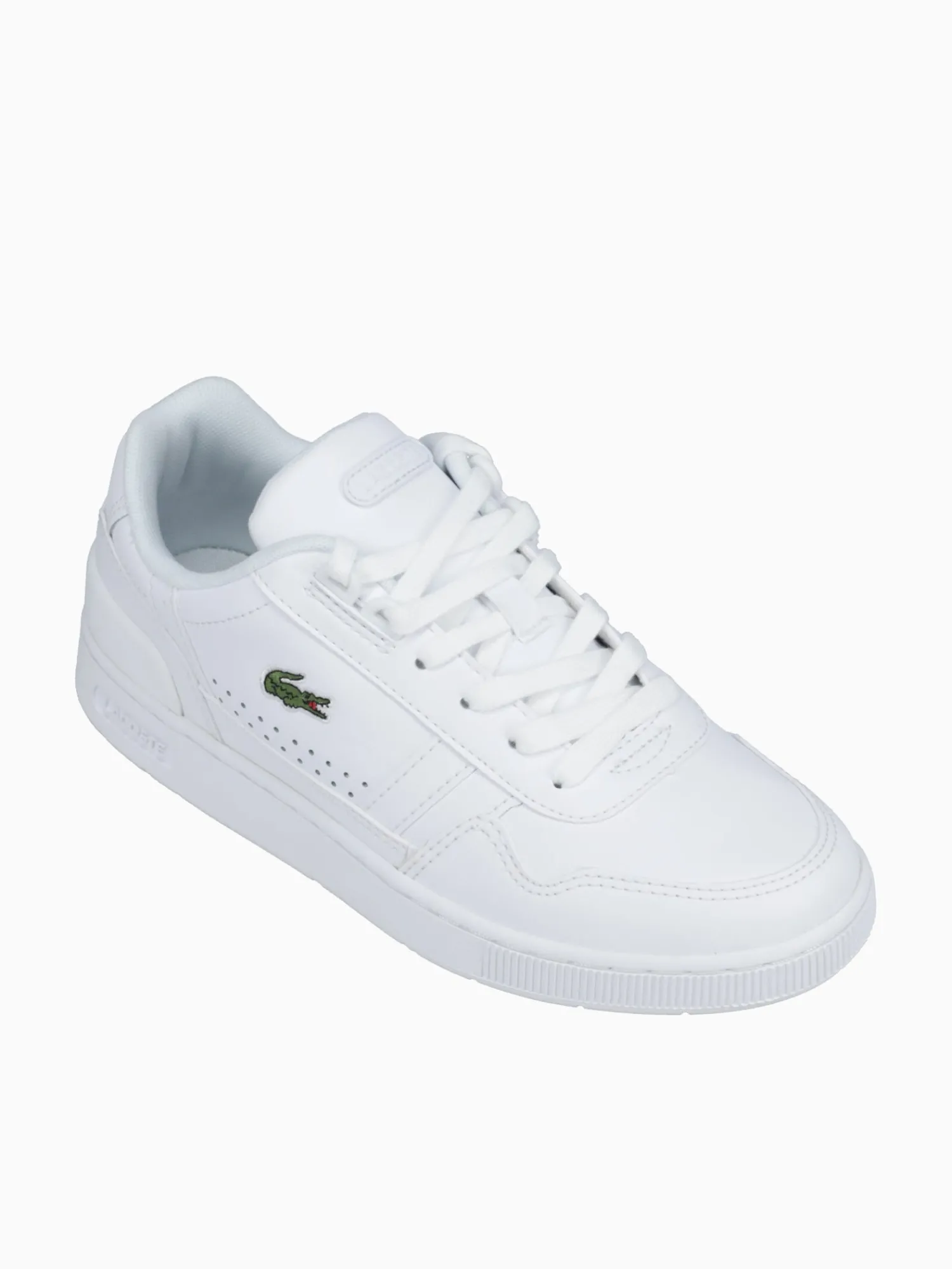 Fashion Lacoste t clip 123 wht wht leather White