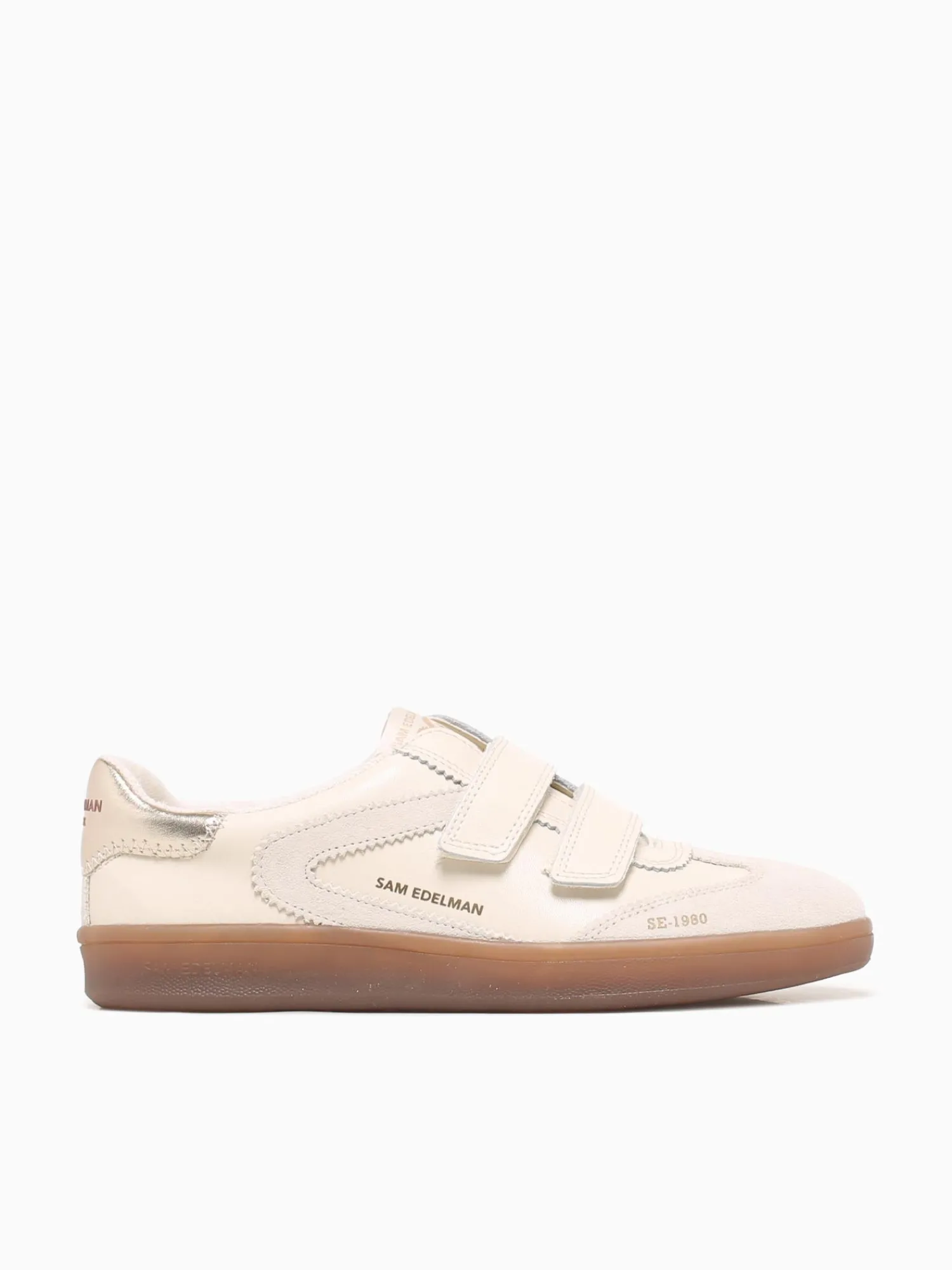 Best Sam Edelman talia ivory wht gold leather suede Off White