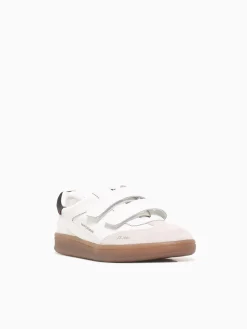 Online Sam Edelman talia white black leather suede White Multi