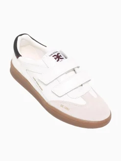 Online Sam Edelman talia white black leather suede White Multi