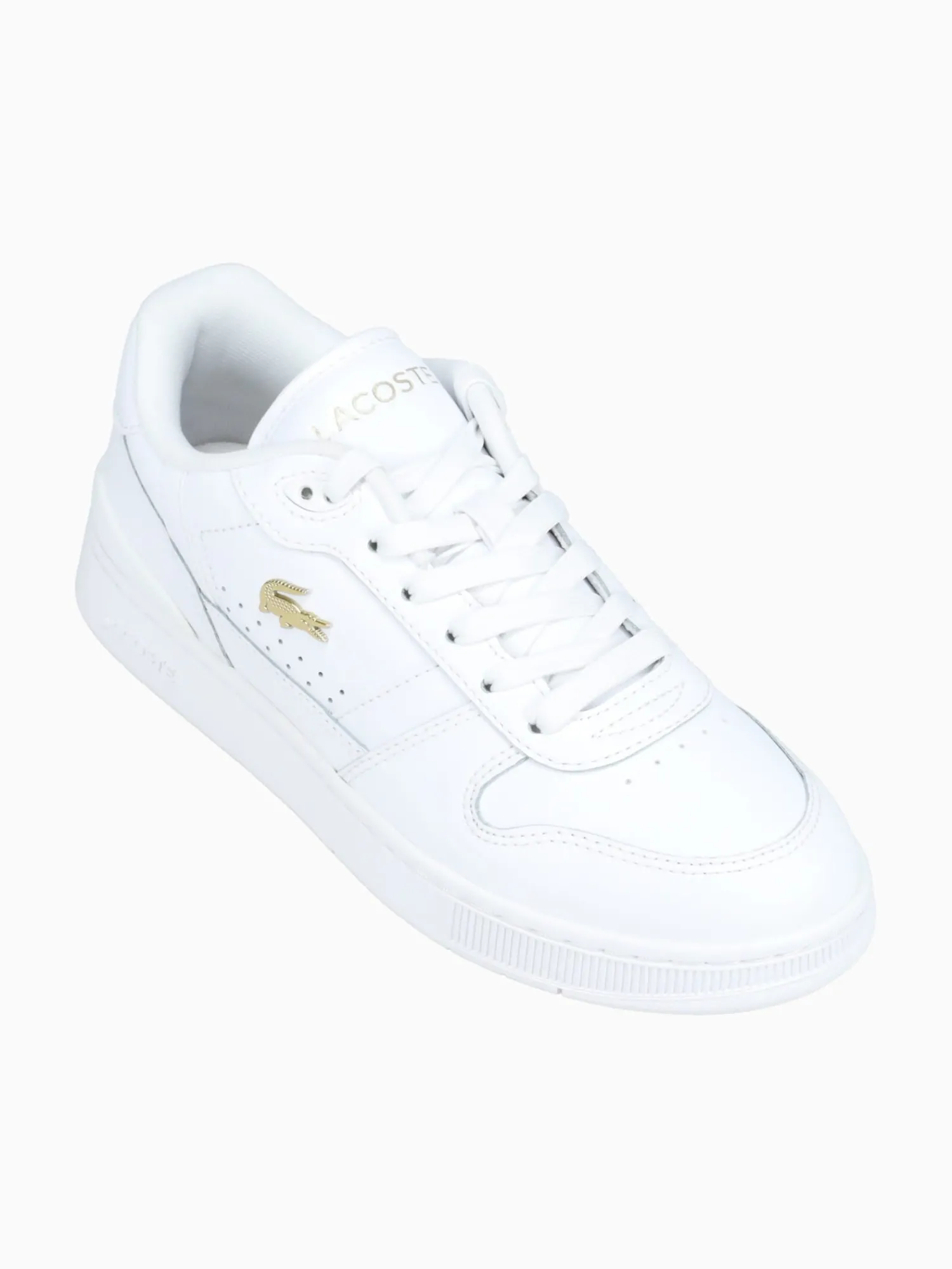 Outlet Lacoste tclip set 224 wht gold leather White Multi