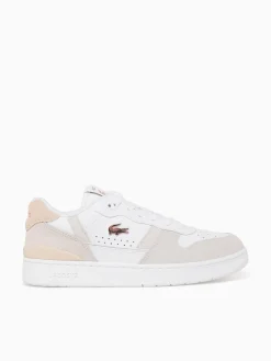 Outlet Lacoste tclip set 224 wht lt.pink leather White Multi