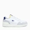New Lacoste tclip wht nvy leather sde White Multi