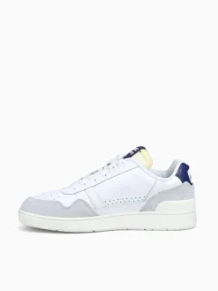 New Lacoste tclip wht nvy leather sde White Multi