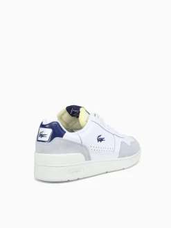 New Lacoste tclip wht nvy leather sde White Multi