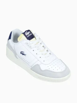 New Lacoste tclip wht nvy leather sde White Multi