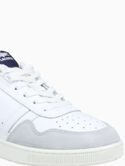 New Lacoste tclip wht nvy leather sde White Multi