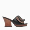 Fashion Noa Harmon terra negro cuero rafia Black